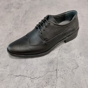 کفش چرمی مردانه مدل 1802 شهپر (رنگ مشکی)